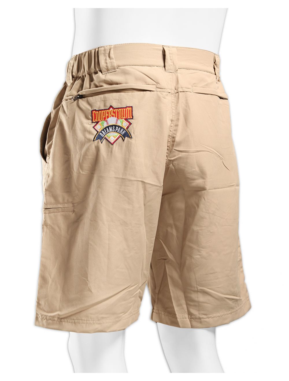 athletic fit khaki shorts